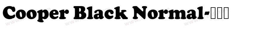 Cooper Black Normal字体转换